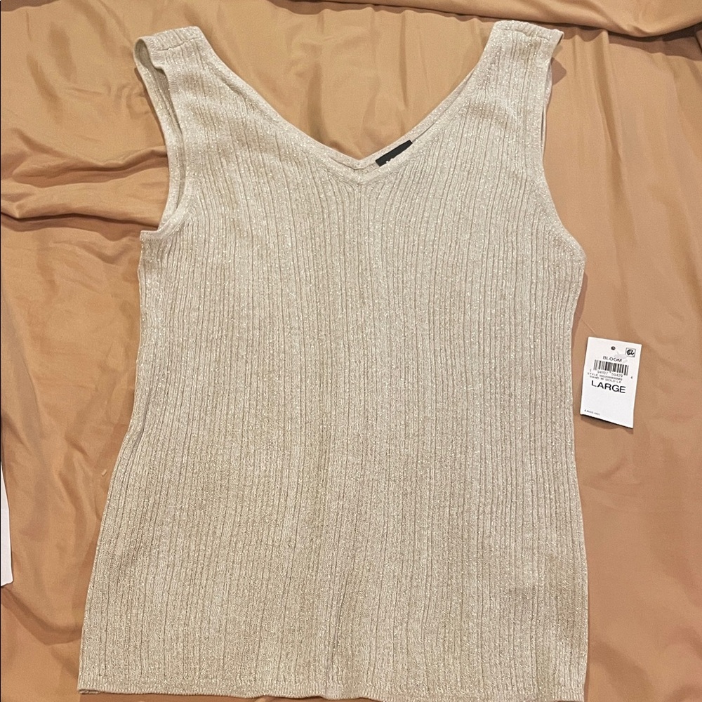 Women's Ribbed Sleeveless V-Neck Tank